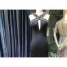 China Unique Black Mermaid Style Prom Dress , Sleeveless Beaded Ball Gown Top Hollow wholesale