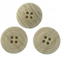 China Polyester 32L Faux Wood Buttons With Special Rim Use On Clothing on sale