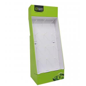 Green / White Color Stationery Display Rack Floor Standing Type Solid Structure