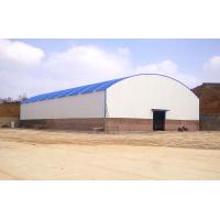 China Large Span Steel Arch Buildings Metal Arch Roof Truss Sheds For Steel Material Storage on sale