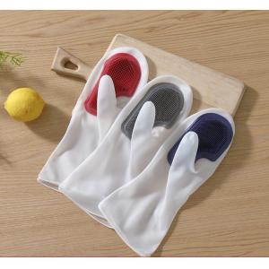 Factory Wholesale Bpa Free  Kitchen Utensils Waterproof Silicone Scrubber For Washing Cleaning Dishes Household Gloves