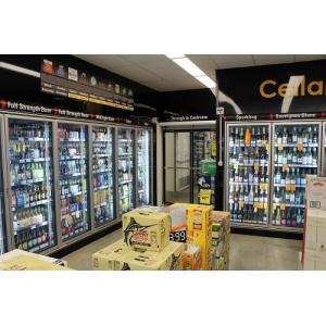 China Supermarket Glass Door Display Walk In  Cooler Grocery Convenience Store Gas Stations supplier