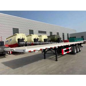 China Payload 45ton 40Ft Container Flatbed Semi Trailer Q345B Steel supplier