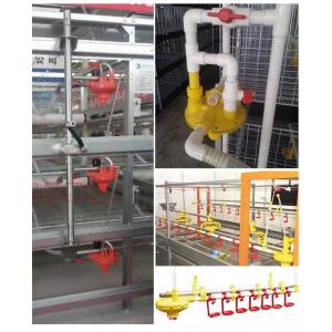 Chicken farm with automatic feeder winch main auxiliary 45 Feed Line Lifting Cup round pipe water line chicken house fee