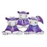 Purple Stuffed Milk Cow Animal Promotional Gifts Toys 8 Inch CE Standard