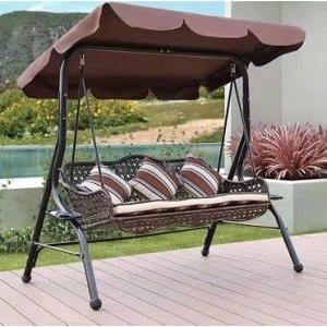500KG Load 3 Person Canopy Swing UV Resistant Three Person Porch Swing