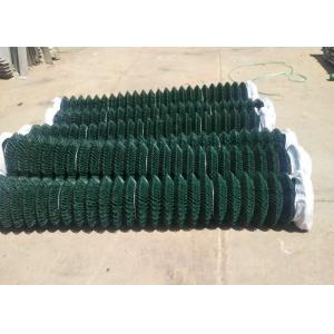 Green colored Chain Link Garden Security Wire Mesh Iron Metal Farm Fence For Garden