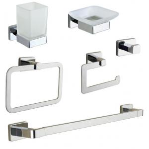 6 Piece Bathroom Hardware Accessories Set Chrome PVD Gold Bath Hardware Set