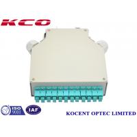 China KCO-DINRAIL-SC-OM3-12 Din Rail Fibre Optical Splice Terminal Box For Multimode OM3 SC Adapter on sale