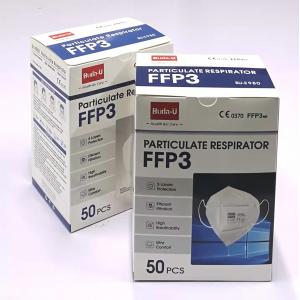 FFP3 Particulate Respirator Mask CE Certification , FFP3 Mask With Earloops , No Head Band FFP3 Face Mask Respirator