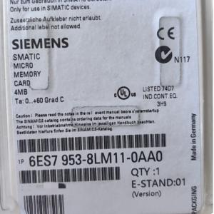 China SIEMENS 6ES7953-8LM11-0AA0 SIMATIC S7, MICRO MEMORY CARD F. S7-300/C7/ET 200S IM151 CPU, 3.3 V NFLASH, 4 MBYTES wholesale