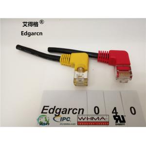 500mm Data Communication Cable ,  8p / 8c Cat5 Network Cable With Right Angle