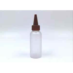 China Frosted Round PET Plastic Bottle Serum Water Container 70ML With Sharp Cap supplier