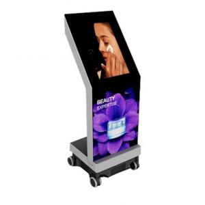 Movable 21.5 Inch Touching Floor Standing Digital Signage With Calendar Exhibition Booth