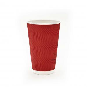 Kraft Compostable Disposable Double Wall Coffee Cups 16 Oz Hot Paper Cups