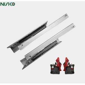 China Full Extension Concealed Undermount Drawer Slides Telescopic Soft Closing on sale