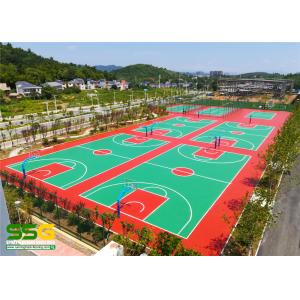 China High Performance Tennis Sport Court Surface , Athletic surface sports court flooring wholesale