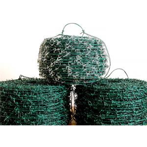 1.2mm 15kg Coil Weight Galvanized Razor Barbed Wire Green Iron