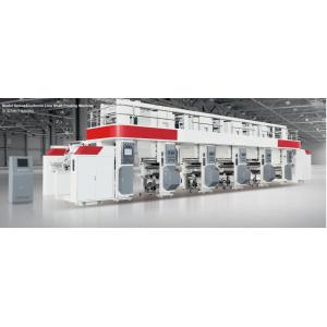 China Electronic line shaft rotogravure printing machine electric drying tube 300m/min 750mm unwind/rewind 3-50kgf servo motor supplier