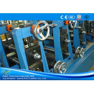 TIG Welding Stainless Steel Tube Mill With Pipe Polishing Blue Colour