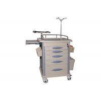 China CE ISO Certified Medical Crash Cart Hospital Resuscitation Trolley With Five Drawers on sale