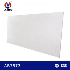 China Impact Resistant White 15mm quartz man made stone For Interior Decoration supplier
