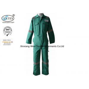 Working Safety Green Fr Cotton Coveralls / Fire Resistant Insulated Coveralls