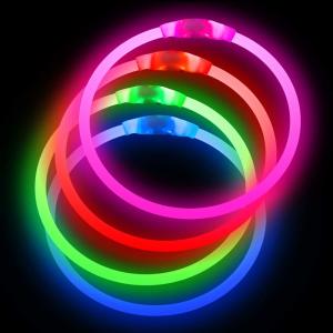 USB Rechargeable Pet Industries LED Dog Collar Weatherproof Three Glow Modes