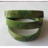 Silicone Bracelet mixed colors, Silicone Wristband with Camouflage Color