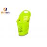 Yellow Big Size Trolley Basket Supermarket Hand Pull Plastic Grocery Basket