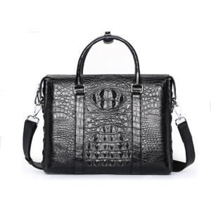 China Factory wholesale sales promotion crocodile leather handbag shoulder slung briefcase men's business bag supplier