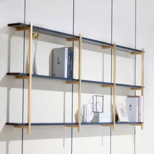 China SGS 3 Layer Gold Aluminum Metal Frame Wall Shelf 820mm For Home Decor wholesale