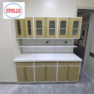 Hospital Furniture Medical Disposal Cupboard Cost with Three Section Slider Version
