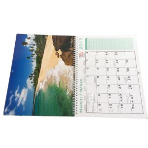 China Spiral Binding Hanging Art Paper Wall Calendars Full Color Printing For Company supplier
