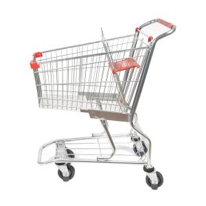 China Metal Galvanized Supermarket Steel Shopping Cart Americana Shopping Carts 60L supplier