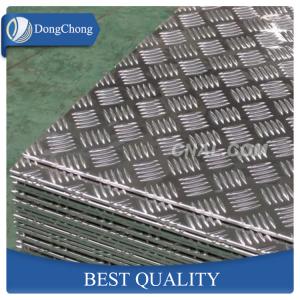 China 5 Bar Aluminium Checker Plate , 1060 3003 5052 Aluminum Plate For Truck Body supplier