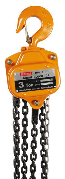 Alloy Steel 3 T / 3 Ton Manual Chain Block , Standard Construction Chain Hoist