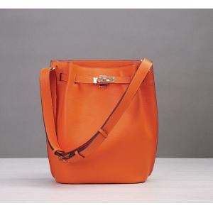 China high quality ladies calfskin bucket bag orange designer handbags women luxury shoulder bags famous brand handbags supplier