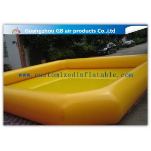Indoor / Outdoor Yellow Above Ground Inflatable Pool For Backyard Water Game