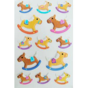 Safe Non Toxic 3D Foam Stickers For Toddlers Lovely Riding Horse Design