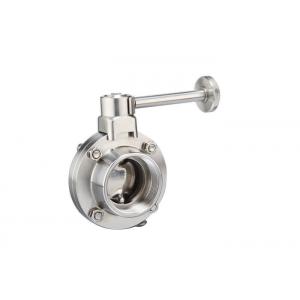 China SS304 / 316L Male Threaded Butterfly Valve SMS Sanitary Plastic Multi - Position Handle supplier