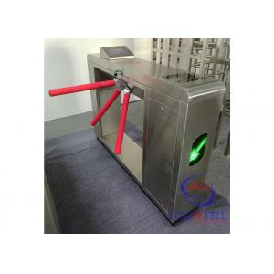 App code scanner controlled rotary drop type three arm turnstile / rfid tripod gate for Subway restaurant entry