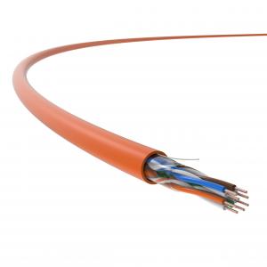 Bulk Ethernet Cable UTP CAT5E 24AWG BC PVC Jacket 100MHZ Orange