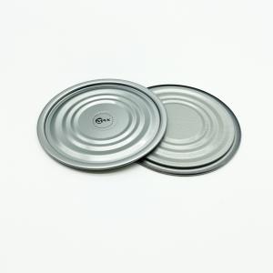 307 83 diameter TFS Silver color Metal can normal Lids with pattern, aluminum paste internal for tuna fish lunch meat