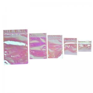 PVC Custom Zipper Bag Iridescent Laser Holographic Plastic Clothing Bag