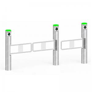 China Offices DC Brushless Swing Turnstiles Gate 900mm Width Coin Swallowing Wing Barrier Brand supplier