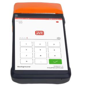 Supermarket 5.5inch Handheld POS Terminal with MTK 8766 CPU Motherboard and 58mm Printer