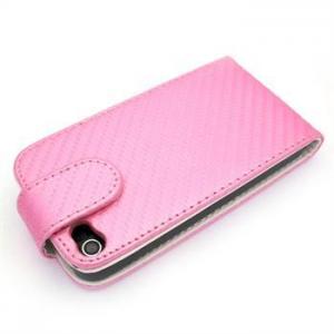 China Pink Leather Holster Clip, Cell Phone Faceplate Covers For Apple IPhone 4 supplier