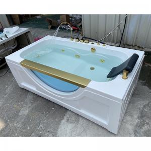 One Adult Person Fiberglass Jacuzzi Bathtub Bathroom Corner Whirlpool Massage