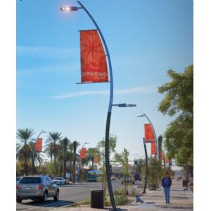 China Cast Aluminium Steel Street Light Pole Tapered Flag Banner Outdoor Led Street Lamp Post In Garden supplier